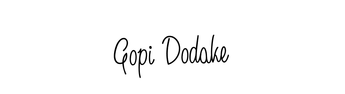 You should practise on your own different ways (Angelique-Rose-font-FFP) to write your name (Gopi Dodake) in signature. don't let someone else do it for you. Gopi Dodake signature style 5 images and pictures png