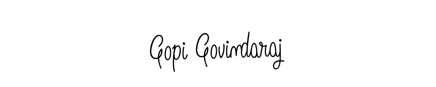 Use a signature maker to create a handwritten signature online. With this signature software, you can design (Angelique-Rose-font-FFP) your own signature for name Gopi Govindaraj. Gopi Govindaraj signature style 5 images and pictures png