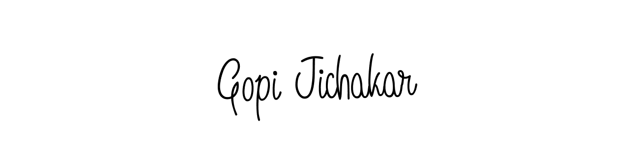 if you are searching for the best signature style for your name Gopi Jichakar. so please give up your signature search. here we have designed multiple signature styles  using Angelique-Rose-font-FFP. Gopi Jichakar signature style 5 images and pictures png