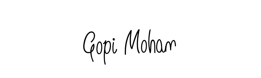 Gopi Mohan stylish signature style. Best Handwritten Sign (Angelique-Rose-font-FFP) for my name. Handwritten Signature Collection Ideas for my name Gopi Mohan. Gopi Mohan signature style 5 images and pictures png