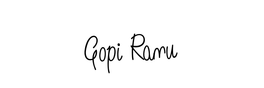 Design your own signature with our free online signature maker. With this signature software, you can create a handwritten (Angelique-Rose-font-FFP) signature for name Gopi Ranu. Gopi Ranu signature style 5 images and pictures png