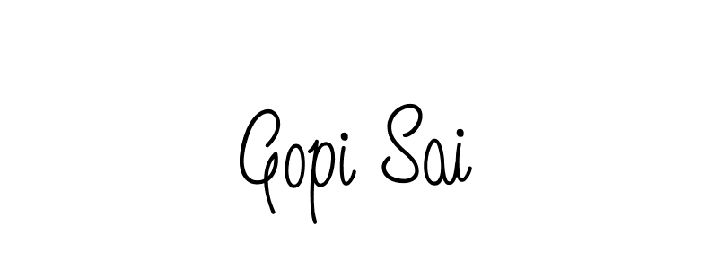 Gopi Sai stylish signature style. Best Handwritten Sign (Angelique-Rose-font-FFP) for my name. Handwritten Signature Collection Ideas for my name Gopi Sai. Gopi Sai signature style 5 images and pictures png