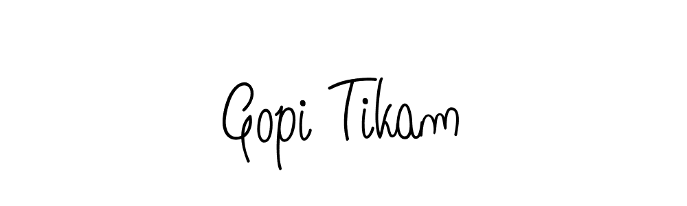 Gopi Tikam stylish signature style. Best Handwritten Sign (Angelique-Rose-font-FFP) for my name. Handwritten Signature Collection Ideas for my name Gopi Tikam. Gopi Tikam signature style 5 images and pictures png