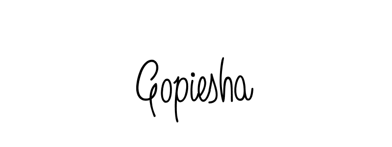 Make a beautiful signature design for name Gopiesha. With this signature (Angelique-Rose-font-FFP) style, you can create a handwritten signature for free. Gopiesha signature style 5 images and pictures png