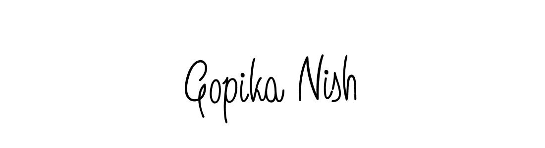 This is the best signature style for the Gopika Nish name. Also you like these signature font (Angelique-Rose-font-FFP). Mix name signature. Gopika Nish signature style 5 images and pictures png