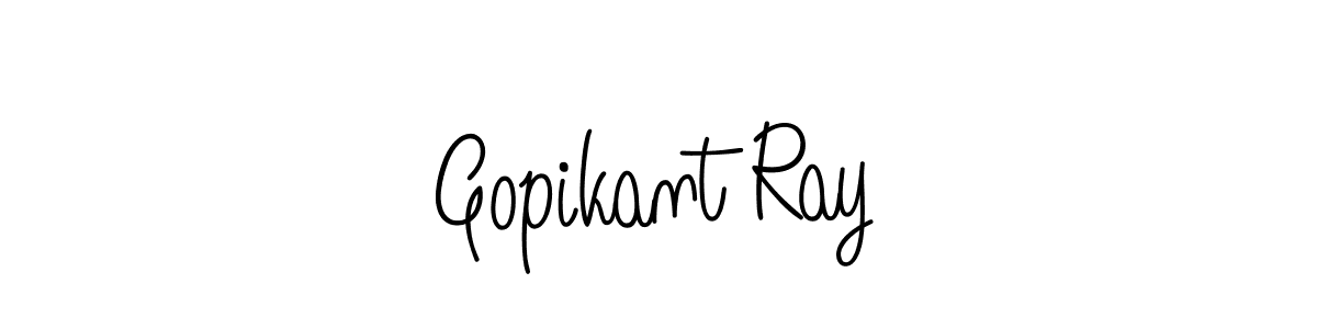Use a signature maker to create a handwritten signature online. With this signature software, you can design (Angelique-Rose-font-FFP) your own signature for name Gopikant Ray. Gopikant Ray signature style 5 images and pictures png