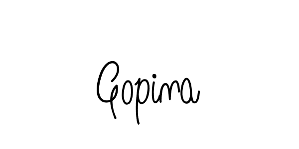 Create a beautiful signature design for name Gopina. With this signature (Angelique-Rose-font-FFP) fonts, you can make a handwritten signature for free. Gopina signature style 5 images and pictures png