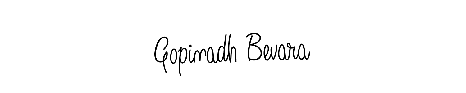 The best way (Angelique-Rose-font-FFP) to make a short signature is to pick only two or three words in your name. The name Gopinadh Bevara include a total of six letters. For converting this name. Gopinadh Bevara signature style 5 images and pictures png
