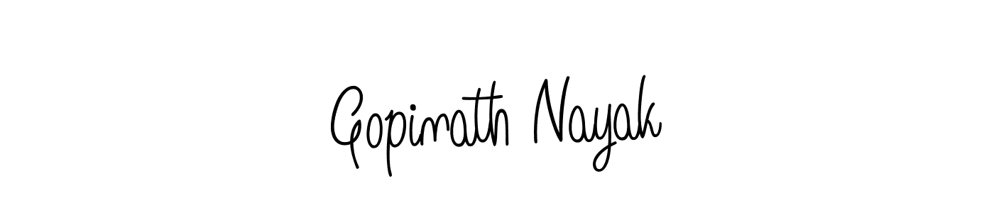 You should practise on your own different ways (Angelique-Rose-font-FFP) to write your name (Gopinath Nayak) in signature. don't let someone else do it for you. Gopinath Nayak signature style 5 images and pictures png