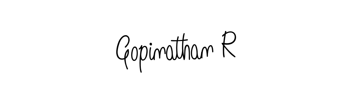 How to make Gopinathan R name signature. Use Angelique-Rose-font-FFP style for creating short signs online. This is the latest handwritten sign. Gopinathan R signature style 5 images and pictures png