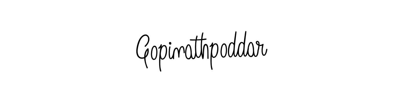 You should practise on your own different ways (Angelique-Rose-font-FFP) to write your name (Gopinathpoddar) in signature. don't let someone else do it for you. Gopinathpoddar signature style 5 images and pictures png