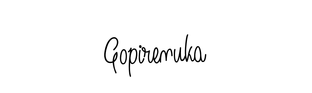 How to make Gopirenuka name signature. Use Angelique-Rose-font-FFP style for creating short signs online. This is the latest handwritten sign. Gopirenuka signature style 5 images and pictures png