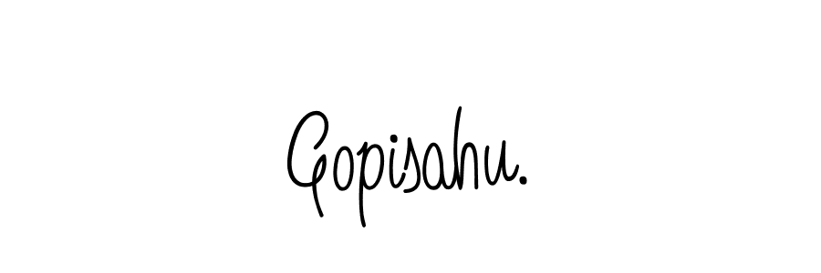 The best way (Angelique-Rose-font-FFP) to make a short signature is to pick only two or three words in your name. The name Gopisahu. include a total of six letters. For converting this name. Gopisahu. signature style 5 images and pictures png