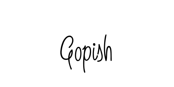 The best way (Angelique-Rose-font-FFP) to make a short signature is to pick only two or three words in your name. The name Gopish include a total of six letters. For converting this name. Gopish signature style 5 images and pictures png