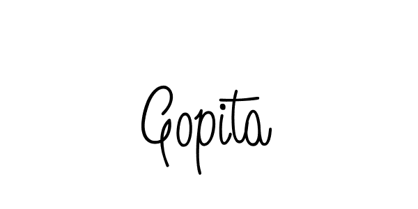 The best way (Angelique-Rose-font-FFP) to make a short signature is to pick only two or three words in your name. The name Gopita include a total of six letters. For converting this name. Gopita signature style 5 images and pictures png