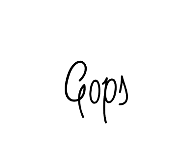 Create a beautiful signature design for name Gops. With this signature (Angelique-Rose-font-FFP) fonts, you can make a handwritten signature for free. Gops signature style 5 images and pictures png