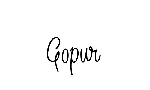 Design your own signature with our free online signature maker. With this signature software, you can create a handwritten (Angelique-Rose-font-FFP) signature for name Gopur. Gopur signature style 5 images and pictures png