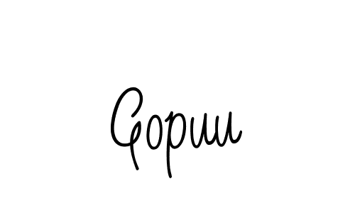 Design your own signature with our free online signature maker. With this signature software, you can create a handwritten (Angelique-Rose-font-FFP) signature for name Gopuu. Gopuu signature style 5 images and pictures png