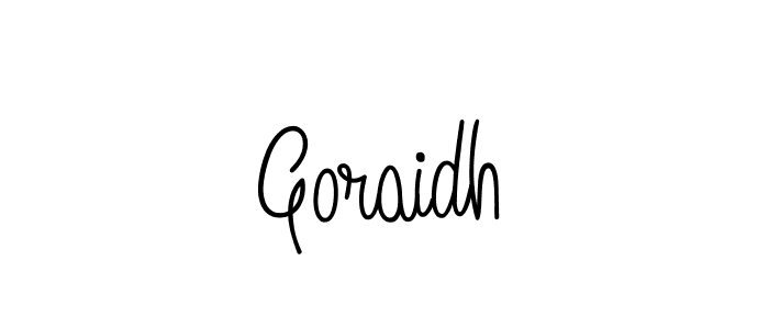 Design your own signature with our free online signature maker. With this signature software, you can create a handwritten (Angelique-Rose-font-FFP) signature for name Goraidh. Goraidh signature style 5 images and pictures png