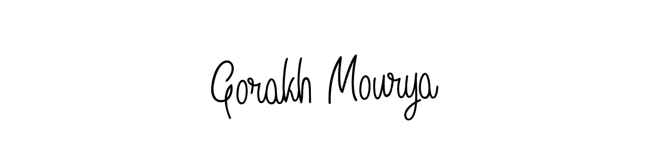 How to make Gorakh Mourya signature? Angelique-Rose-font-FFP is a professional autograph style. Create handwritten signature for Gorakh Mourya name. Gorakh Mourya signature style 5 images and pictures png