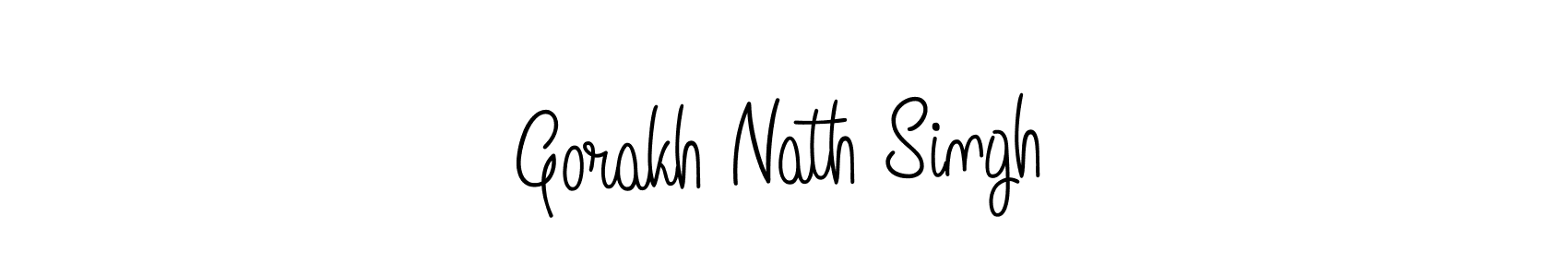 Design your own signature with our free online signature maker. With this signature software, you can create a handwritten (Angelique-Rose-font-FFP) signature for name Gorakh Nath Singh. Gorakh Nath Singh signature style 5 images and pictures png