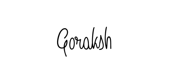 You should practise on your own different ways (Angelique-Rose-font-FFP) to write your name (Goraksh) in signature. don't let someone else do it for you. Goraksh signature style 5 images and pictures png