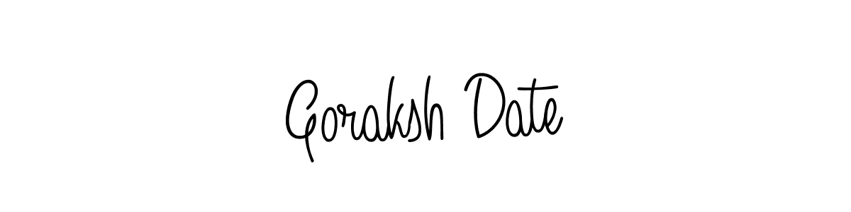 Create a beautiful signature design for name Goraksh Date. With this signature (Angelique-Rose-font-FFP) fonts, you can make a handwritten signature for free. Goraksh Date signature style 5 images and pictures png