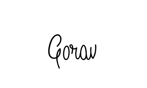 Use a signature maker to create a handwritten signature online. With this signature software, you can design (Angelique-Rose-font-FFP) your own signature for name Gorav. Gorav signature style 5 images and pictures png