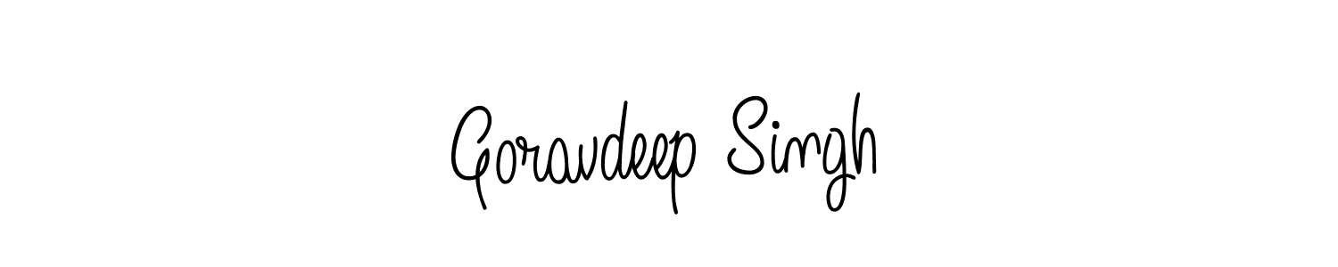 Make a beautiful signature design for name Goravdeep Singh. With this signature (Angelique-Rose-font-FFP) style, you can create a handwritten signature for free. Goravdeep Singh signature style 5 images and pictures png