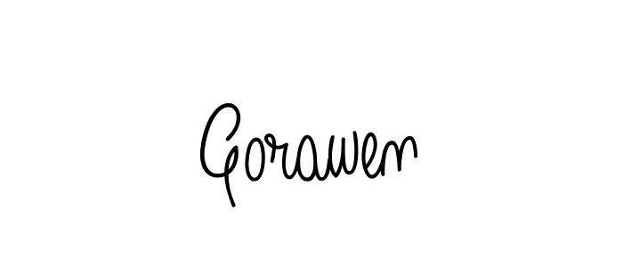 Make a short Gorawen signature style. Manage your documents anywhere anytime using Angelique-Rose-font-FFP. Create and add eSignatures, submit forms, share and send files easily. Gorawen signature style 5 images and pictures png