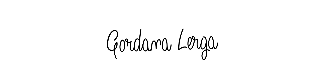 The best way (Angelique-Rose-font-FFP) to make a short signature is to pick only two or three words in your name. The name Gordana Lerga include a total of six letters. For converting this name. Gordana Lerga signature style 5 images and pictures png