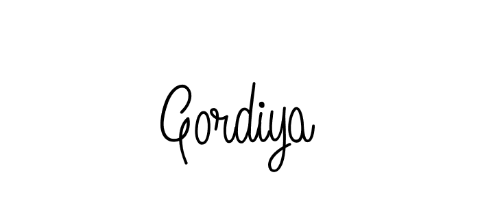 Make a beautiful signature design for name Gordiya. With this signature (Angelique-Rose-font-FFP) style, you can create a handwritten signature for free. Gordiya signature style 5 images and pictures png