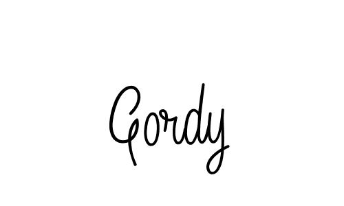 You should practise on your own different ways (Angelique-Rose-font-FFP) to write your name (Gordy) in signature. don't let someone else do it for you. Gordy signature style 5 images and pictures png