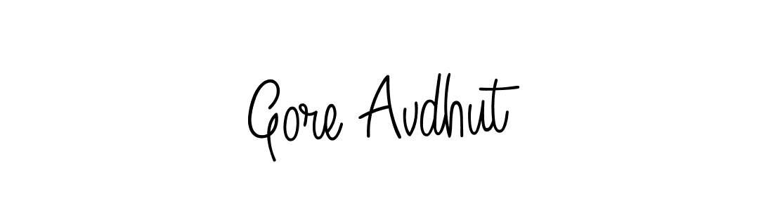 Use a signature maker to create a handwritten signature online. With this signature software, you can design (Angelique-Rose-font-FFP) your own signature for name Gore Avdhut. Gore Avdhut signature style 5 images and pictures png