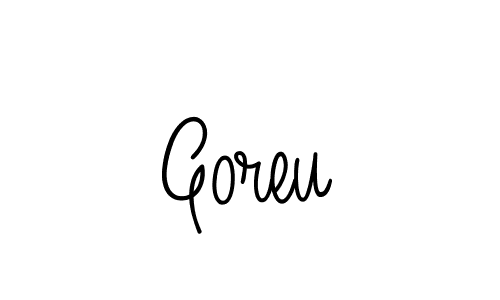 Create a beautiful signature design for name Goreu. With this signature (Angelique-Rose-font-FFP) fonts, you can make a handwritten signature for free. Goreu signature style 5 images and pictures png