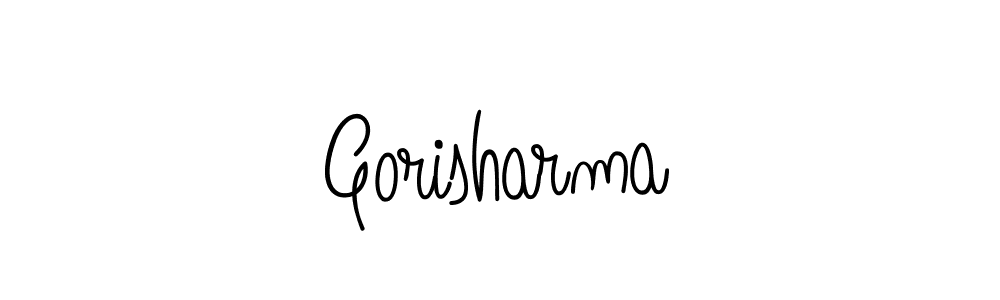 Make a beautiful signature design for name Gorisharma. With this signature (Angelique-Rose-font-FFP) style, you can create a handwritten signature for free. Gorisharma signature style 5 images and pictures png