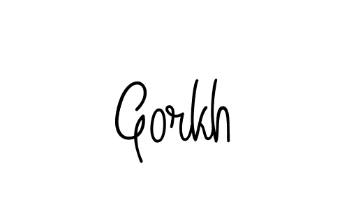 The best way (Angelique-Rose-font-FFP) to make a short signature is to pick only two or three words in your name. The name Gorkh include a total of six letters. For converting this name. Gorkh signature style 5 images and pictures png