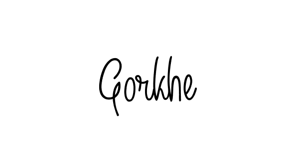 How to make Gorkhe name signature. Use Angelique-Rose-font-FFP style for creating short signs online. This is the latest handwritten sign. Gorkhe signature style 5 images and pictures png