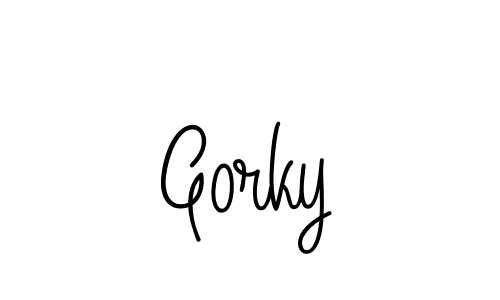 How to make Gorky signature? Angelique-Rose-font-FFP is a professional autograph style. Create handwritten signature for Gorky name. Gorky signature style 5 images and pictures png