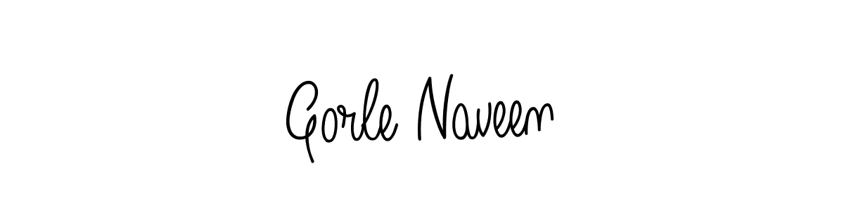 Make a beautiful signature design for name Gorle Naveen. With this signature (Angelique-Rose-font-FFP) style, you can create a handwritten signature for free. Gorle Naveen signature style 5 images and pictures png