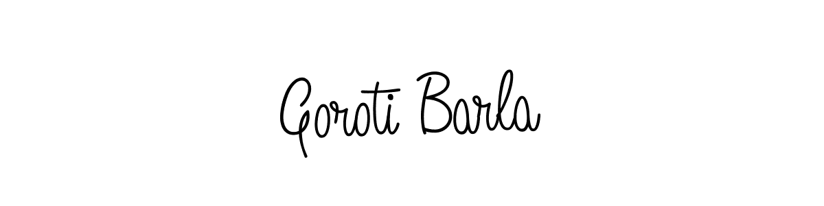 Design your own signature with our free online signature maker. With this signature software, you can create a handwritten (Angelique-Rose-font-FFP) signature for name Goroti Barla. Goroti Barla signature style 5 images and pictures png