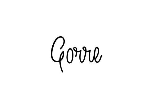 You should practise on your own different ways (Angelique-Rose-font-FFP) to write your name (Gorre) in signature. don't let someone else do it for you. Gorre signature style 5 images and pictures png