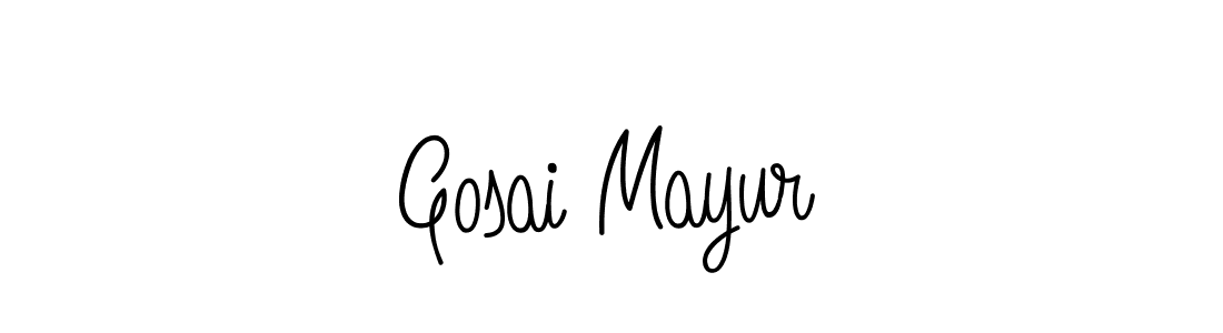 The best way (Angelique-Rose-font-FFP) to make a short signature is to pick only two or three words in your name. The name Gosai Mayur include a total of six letters. For converting this name. Gosai Mayur signature style 5 images and pictures png