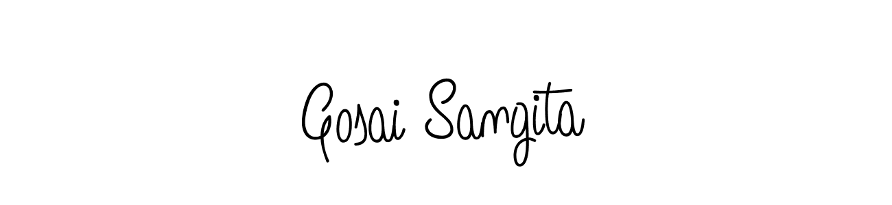 Angelique-Rose-font-FFP is a professional signature style that is perfect for those who want to add a touch of class to their signature. It is also a great choice for those who want to make their signature more unique. Get Gosai Sangita name to fancy signature for free. Gosai Sangita signature style 5 images and pictures png
