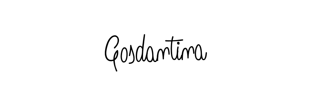 Use a signature maker to create a handwritten signature online. With this signature software, you can design (Angelique-Rose-font-FFP) your own signature for name Gosdantina. Gosdantina signature style 5 images and pictures png