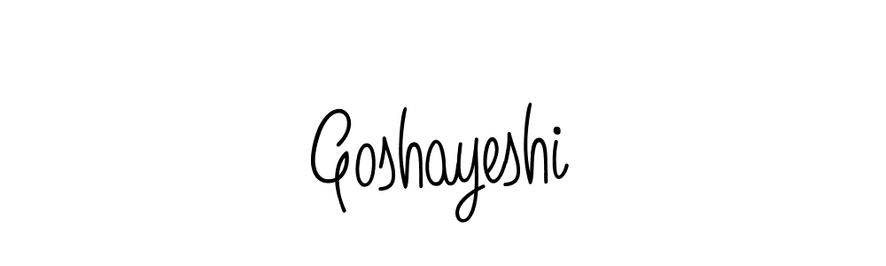 Make a beautiful signature design for name Goshayeshi. Use this online signature maker to create a handwritten signature for free. Goshayeshi signature style 5 images and pictures png