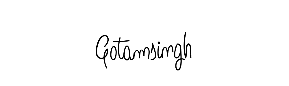 Use a signature maker to create a handwritten signature online. With this signature software, you can design (Angelique-Rose-font-FFP) your own signature for name Gotamsingh. Gotamsingh signature style 5 images and pictures png