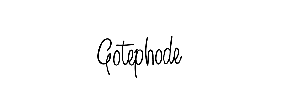 How to make Gotephode name signature. Use Angelique-Rose-font-FFP style for creating short signs online. This is the latest handwritten sign. Gotephode signature style 5 images and pictures png