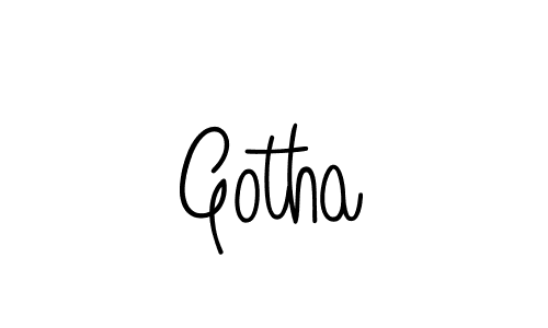 You should practise on your own different ways (Angelique-Rose-font-FFP) to write your name (Gotha) in signature. don't let someone else do it for you. Gotha signature style 5 images and pictures png
