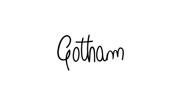 You should practise on your own different ways (Angelique-Rose-font-FFP) to write your name (Gotham) in signature. don't let someone else do it for you. Gotham signature style 5 images and pictures png